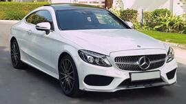 AMG COUPE MERCEDES C200“” TOP OPTIONS “” GCC “ PANORAMIC ROOF “” KEYLESS “” LOW MILES